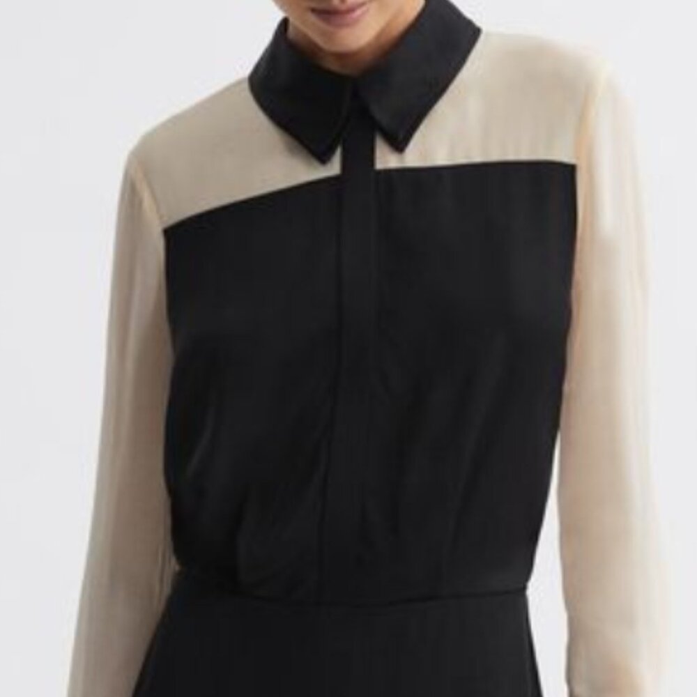 Reiss Veneto Fitted Shirt Mini Dress US 4 NWT